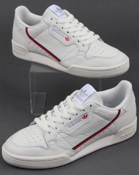 witte adidas sneakers continental 80